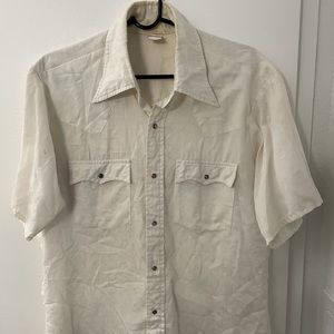Men’s Vintage Cream Levi’s western shirt size L